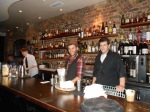 Barberossa (Bar Manager at Hawksmooor Spitalfields) making our cocktails.